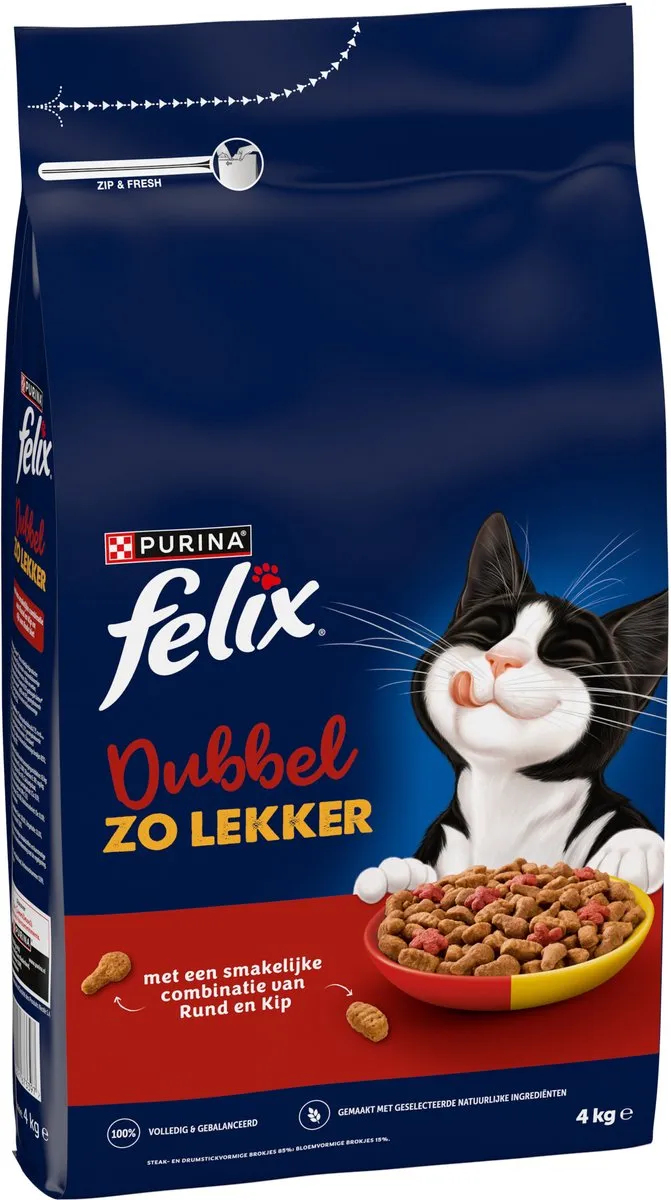 Felix Dubbel Zo Lekker Rund & Kip 16kg