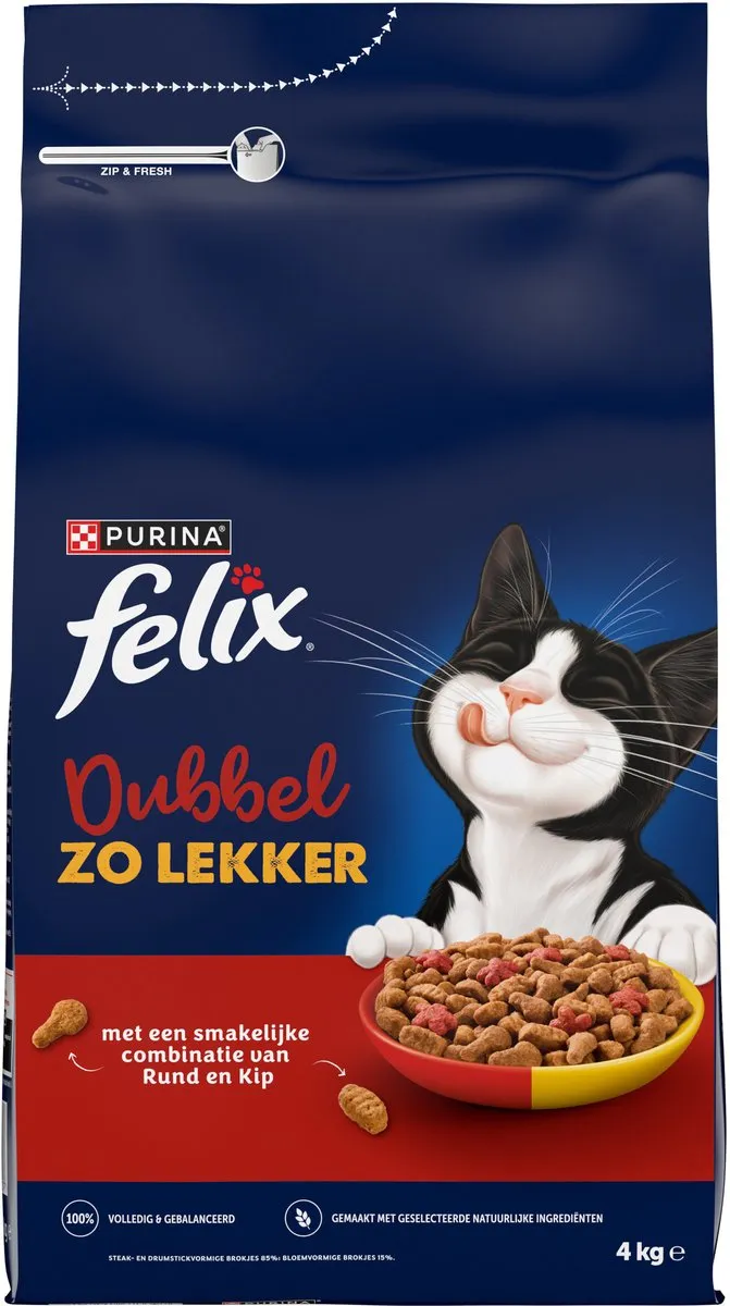 Felix Dubbel Zo Lekker Rund & Kip 16kg