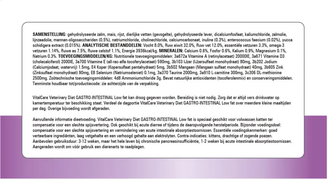 Prins VitalCare Diet Gastro-Intestinal Low Vet 1,5kg