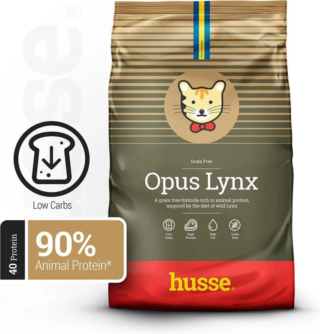 Husse Opus Lynx Graanvrij Kattenvoer 2x2kg