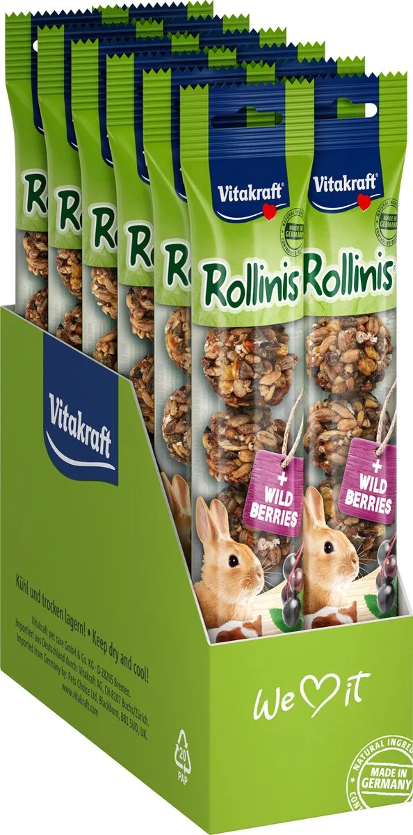 Vitakraft Rollinis Bosbessen Knaagdiersnacks
