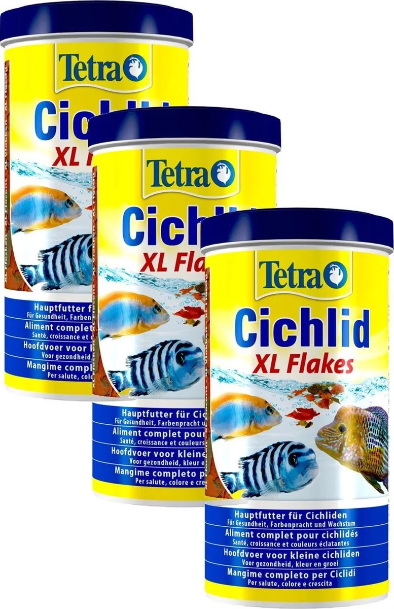 Tetra Cichlid XL Flakes - 3x1L