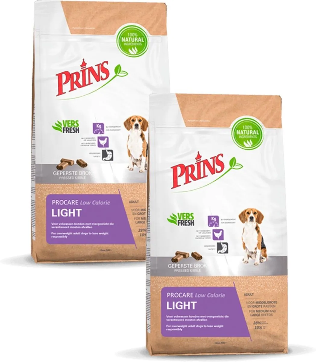 Prins Procare Light Low Calorie Gevogelte Hondenvoer
