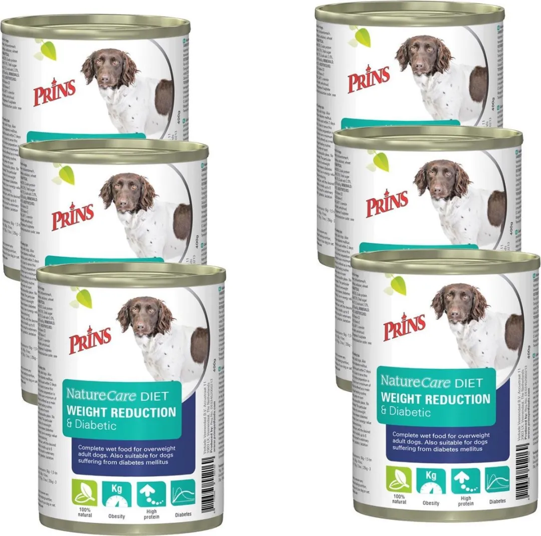 Prins NatureCare Dog Diet Weight Reduction & Diabetic 6x0,4kg