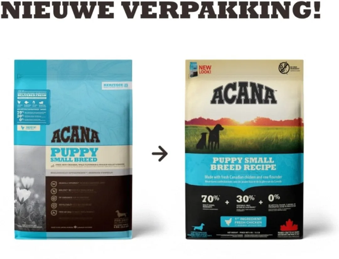 Acana Heritage Puppy Small Breed Kip & Kalkoen - 6 kg