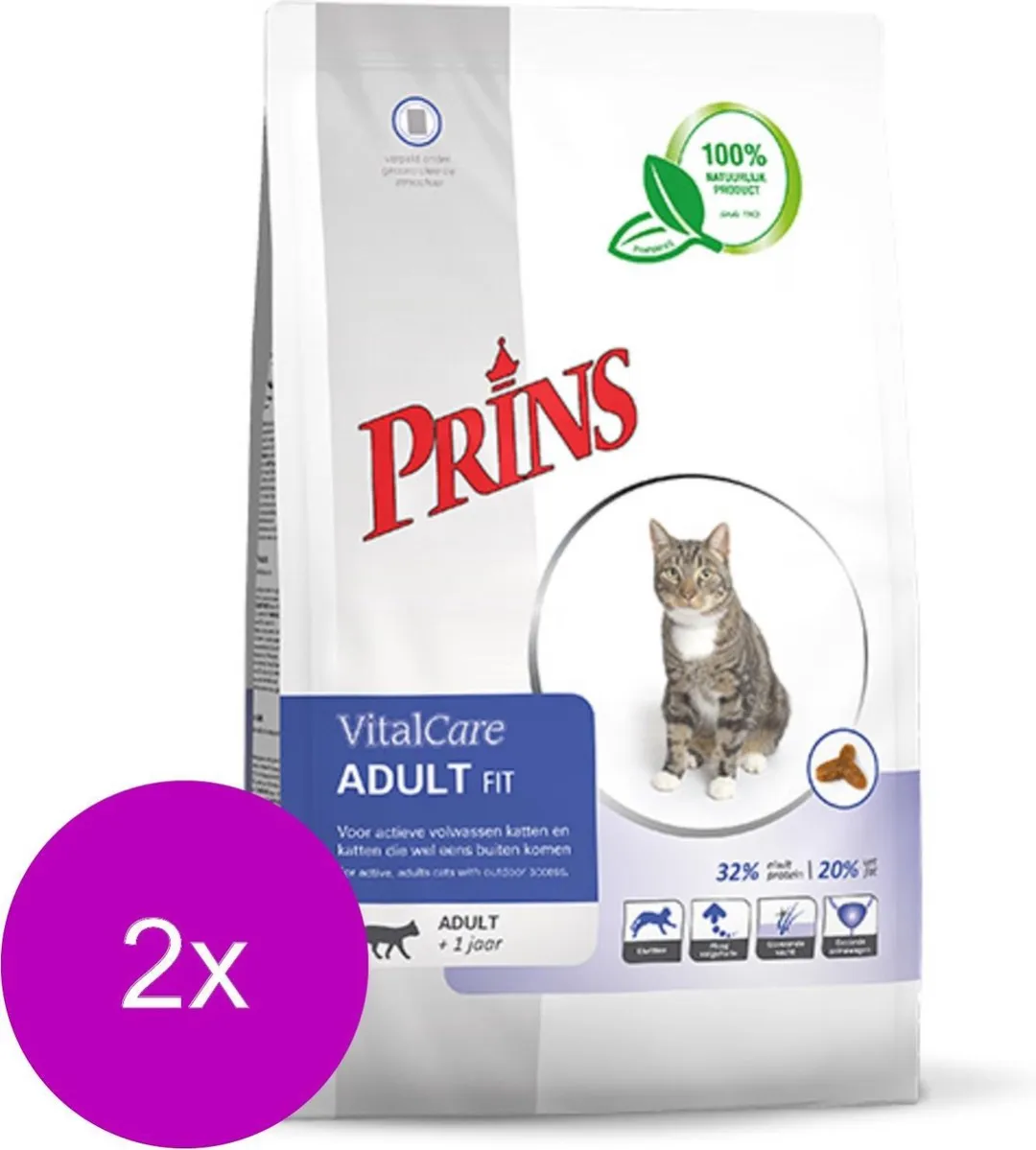 Prins Vitalcare Cat Adult Gevogelte Kattenvoer - 2x1,5kg