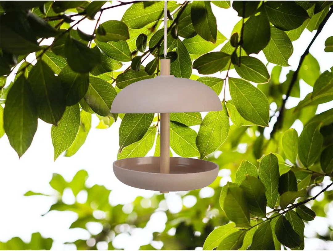 Decoris Vogelfodersilo Bamboe Taupe - 2 Stuks