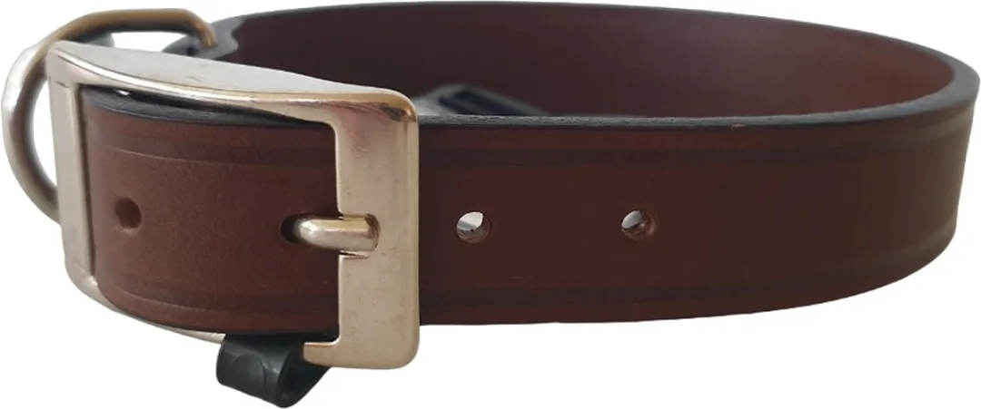 Ferplast VIP Lederen Halsband 37-45cm - Donkerbruin