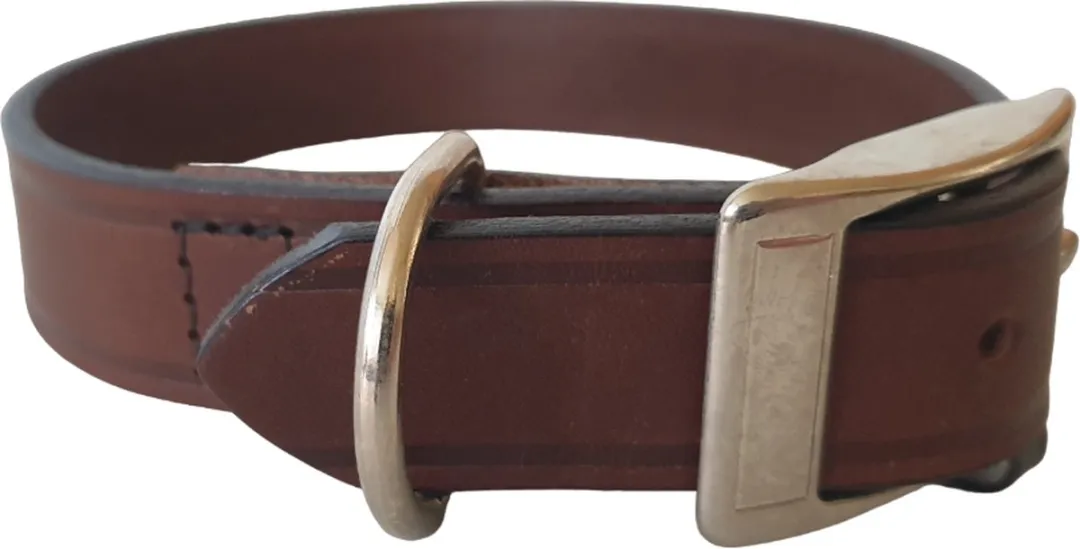 Ferplast VIP Lederen Halsband 37-45cm - Donkerbruin