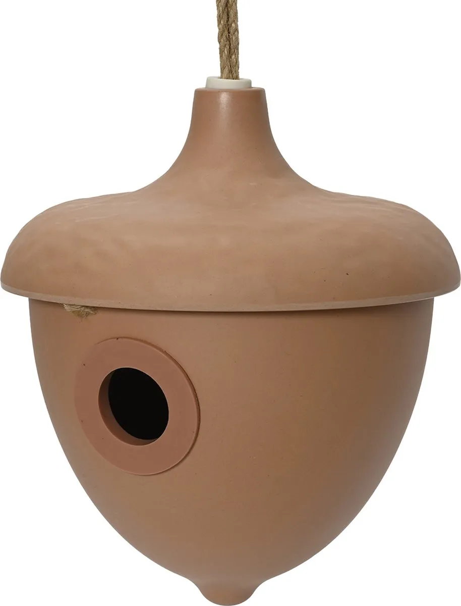 Decoris Vogelhuisje Terracotta Bamboe - Nestkastje