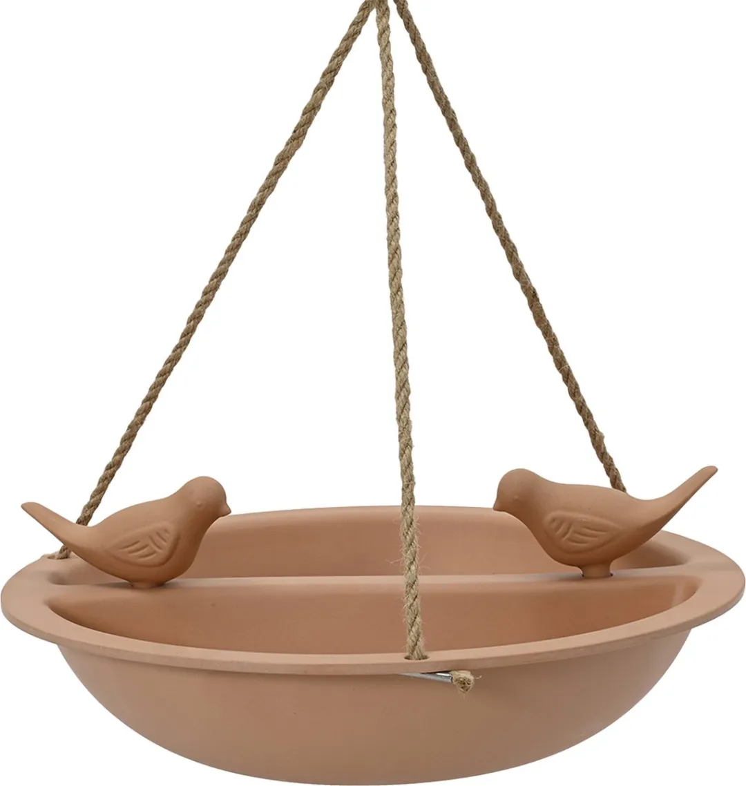 Decoris Vogelhuisje Terracotta Bamboe - Nestkastje
