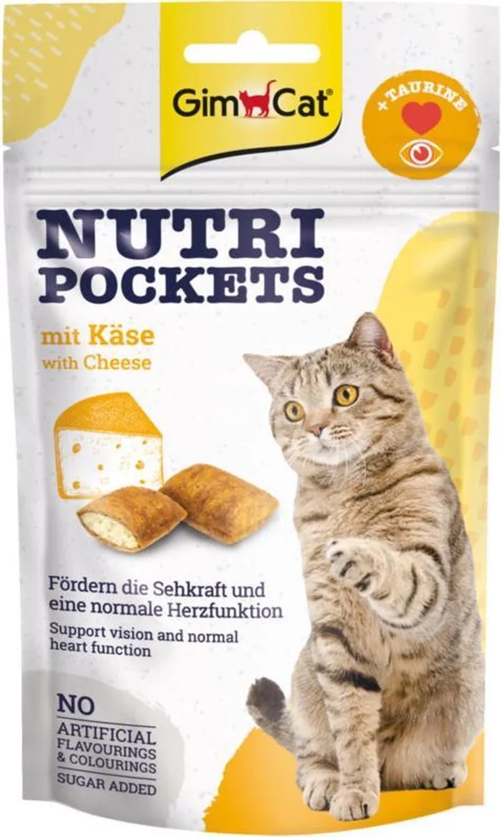 GimCat Nutri Pockets Kaas & Taurine - 20 Stuks