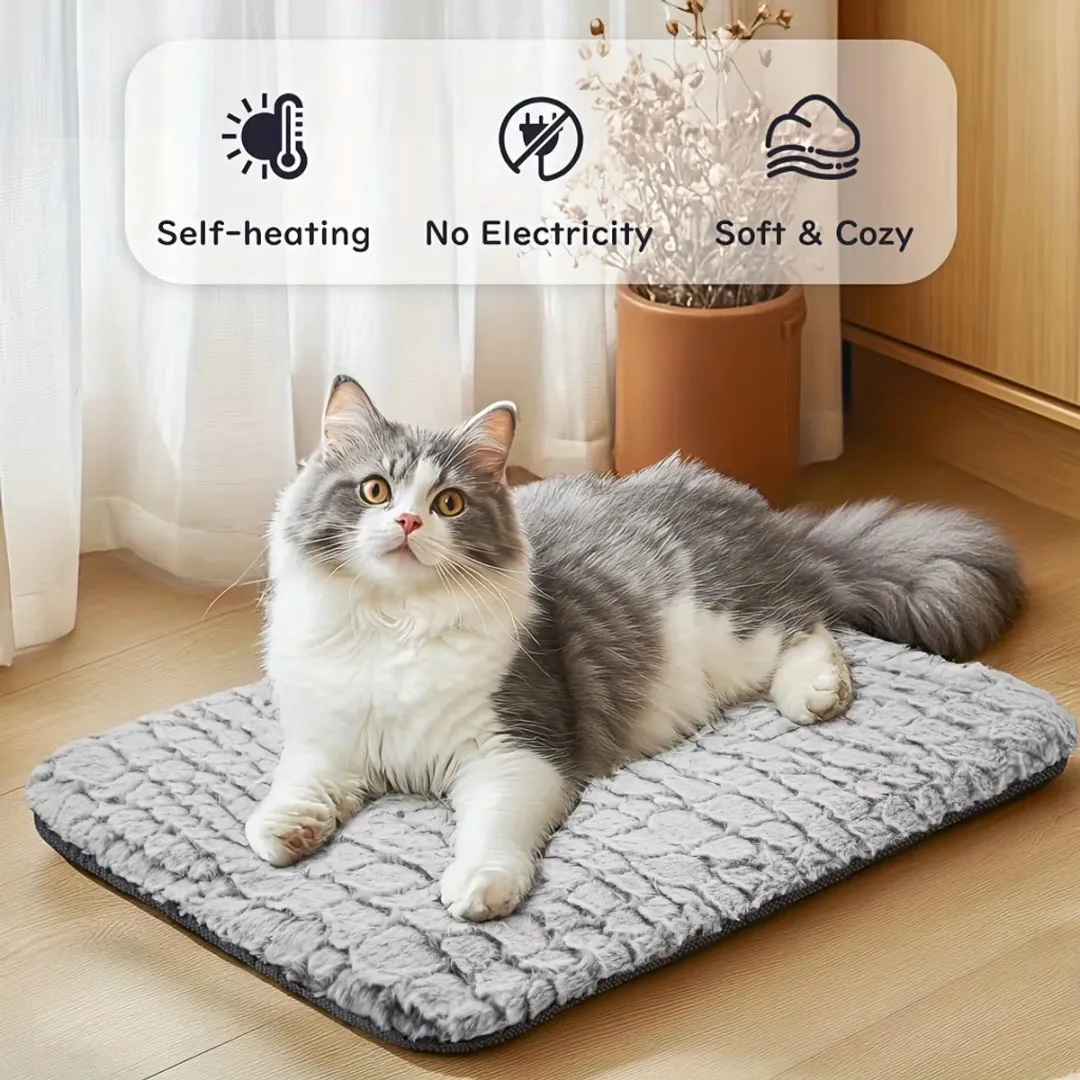RedParrot Zelfverwarmende Kattenmat M - Grijs