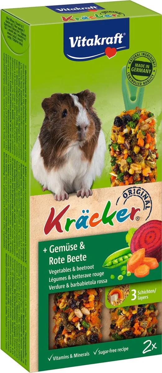 Vitakraft Cavia Kracker Groente - 2 Stuks