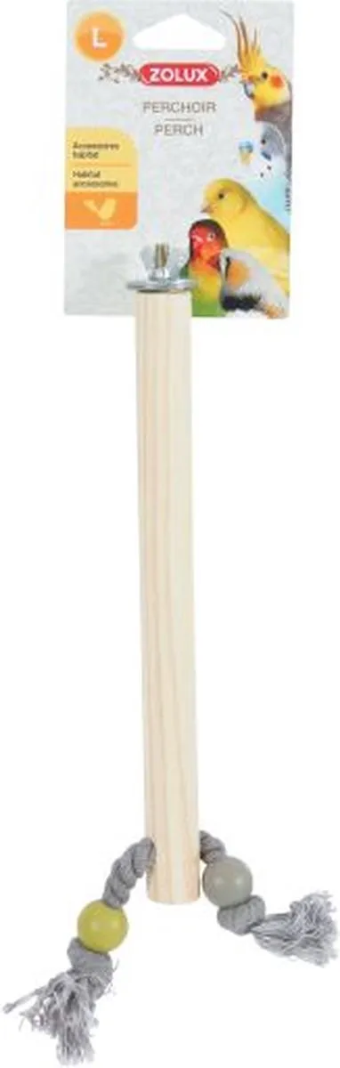 Zolux Zitstok Hout Touw Assorti - 2x1,5x17cm - afbeelding 4 van 6