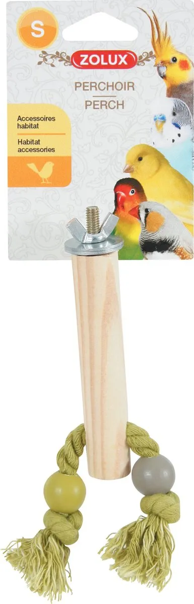 Zolux Zitstok Hout Touw Assorti