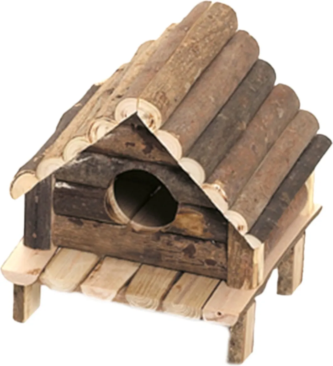 Flamingo Wooden Cabin Knaagdieraccessoire