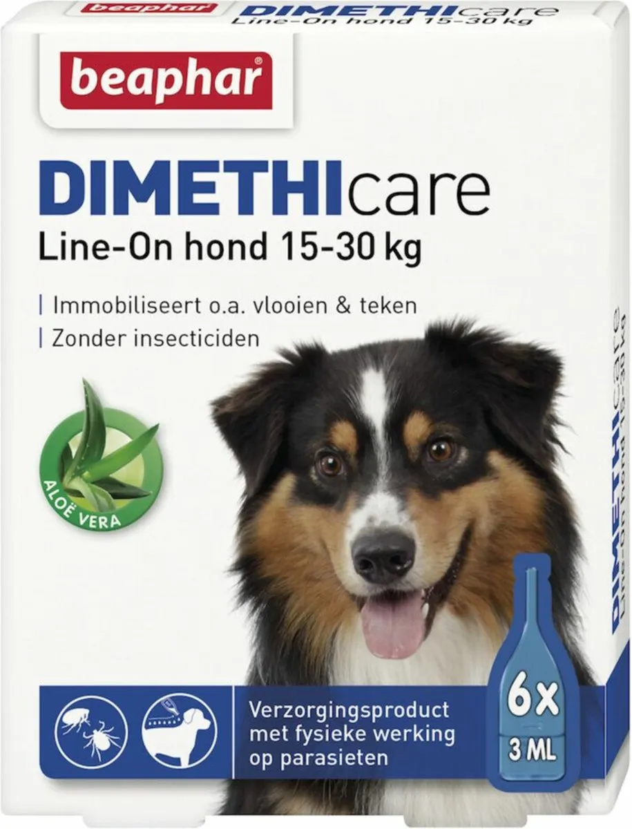 Beaphar Dimethicare Line-On Hond 15-30kg - 6x3ml - afbeelding 6 van 6