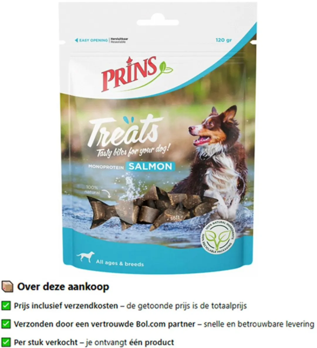 Prins Treats Dog Salmon 120g