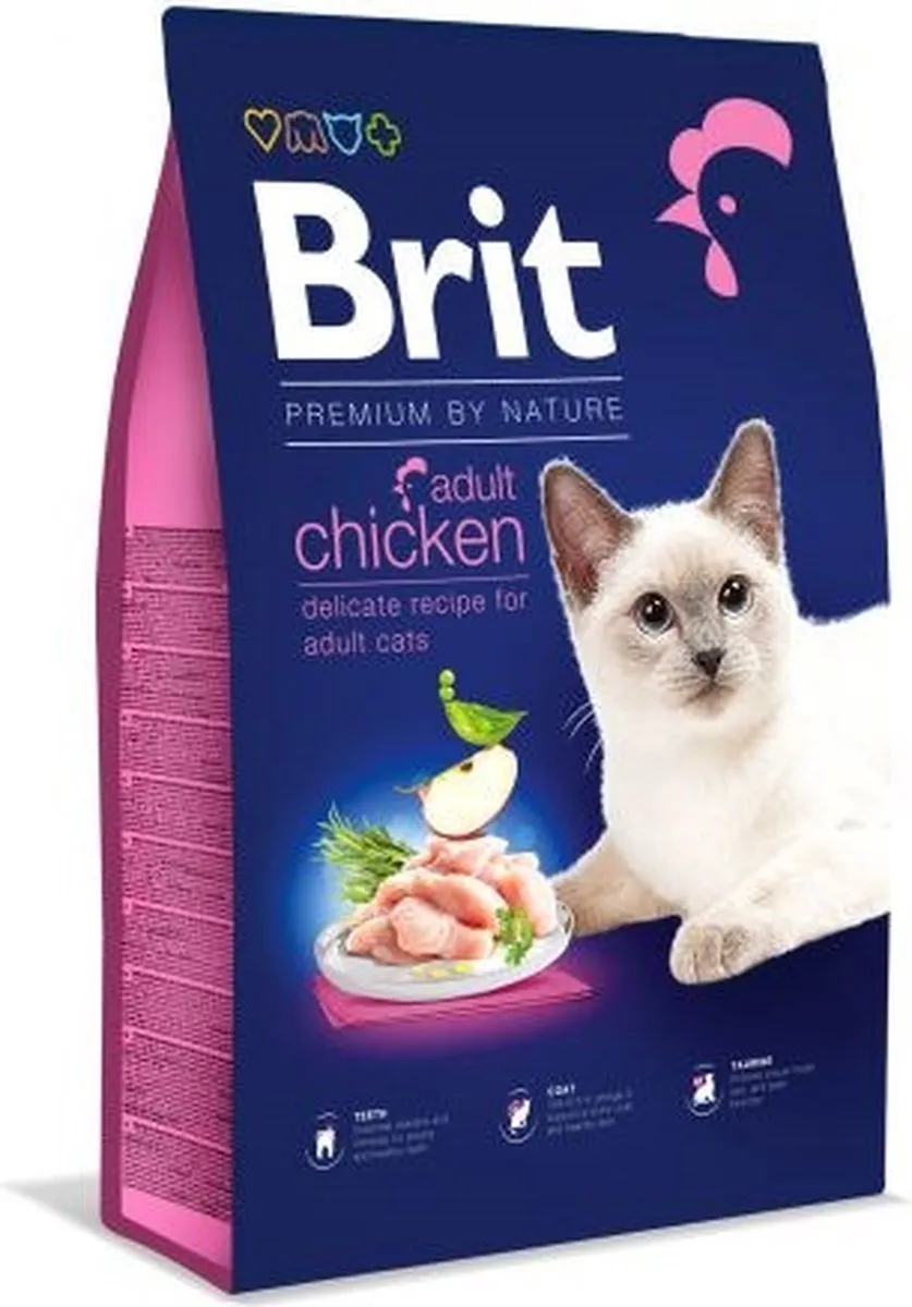 Brit Premium by Nature Kattenvoer Adult Kip 8kg