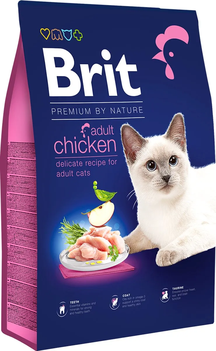 Brit Premium by Nature Kattenvoer Adult Kip 8kg
