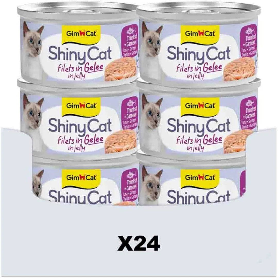 GimCat ShinyCat Filets in Jelly Tonijn + Garnalen