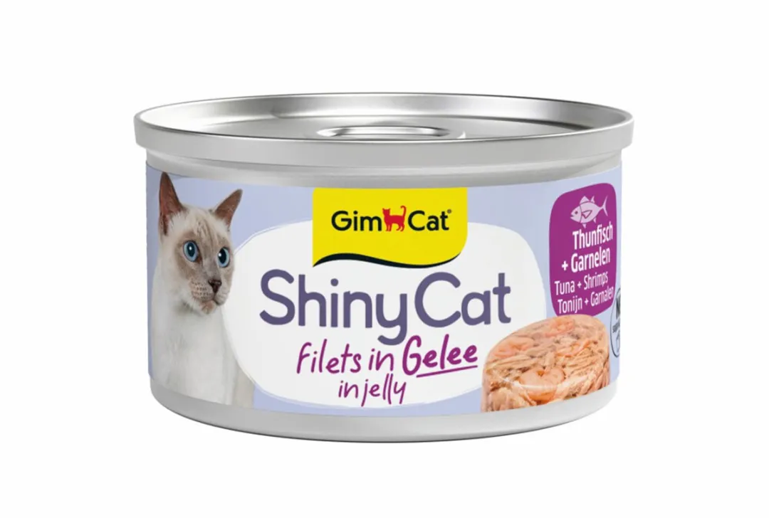 GimCat ShinyCat Filets in Jelly Tonijn + Garnalen - 24 Stuks