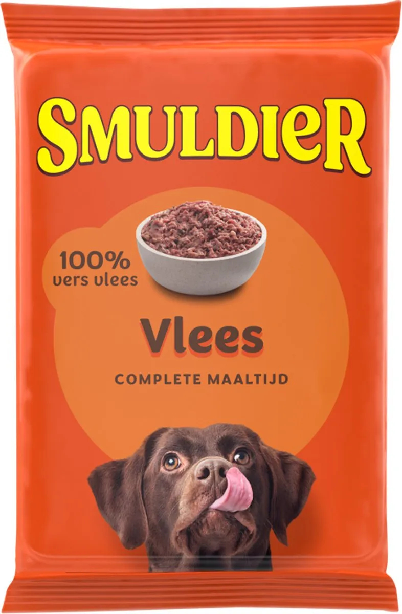 Smuldier Vlees 400g | 48 st. | compleet | diepvries hondenvoer | vers vlees