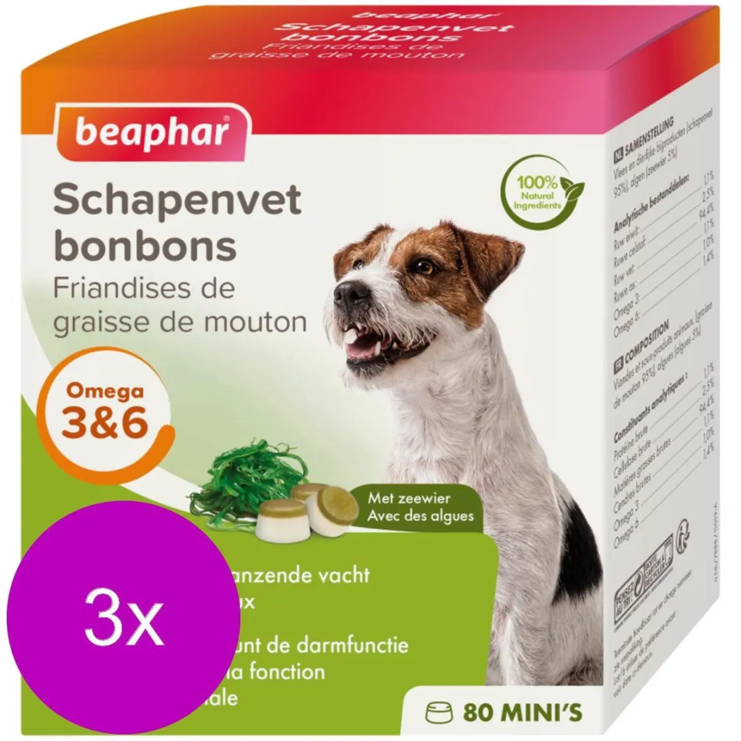 Beaphar Schapenvetbonbons Zeewier - 3x240 Stuks