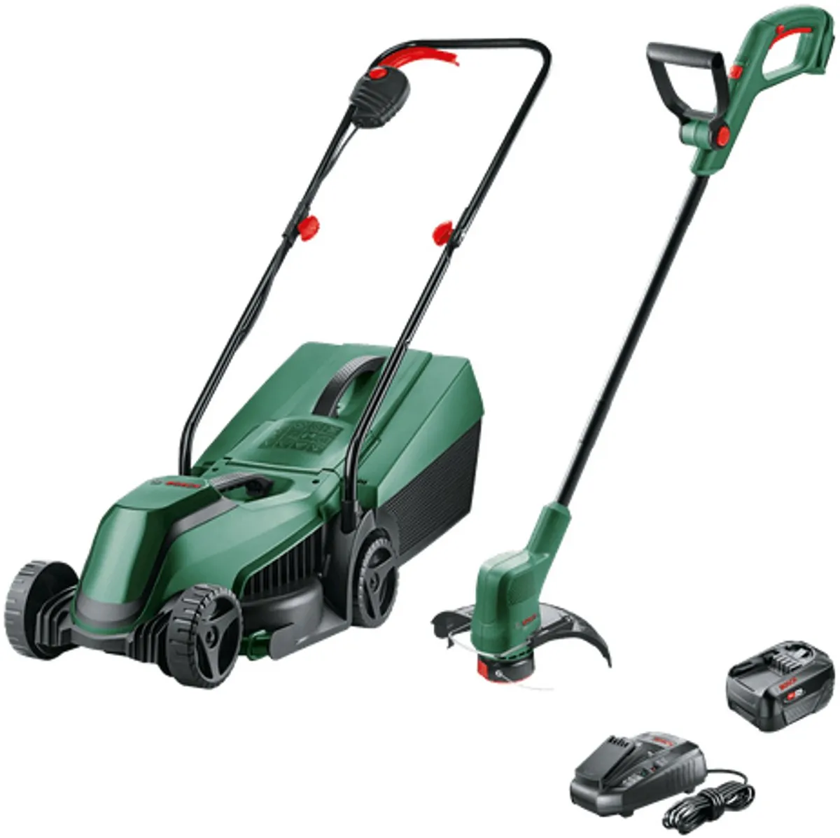 Bosch 18V Accu-Grasmaaier & Trimset - 31L Opvangbak
