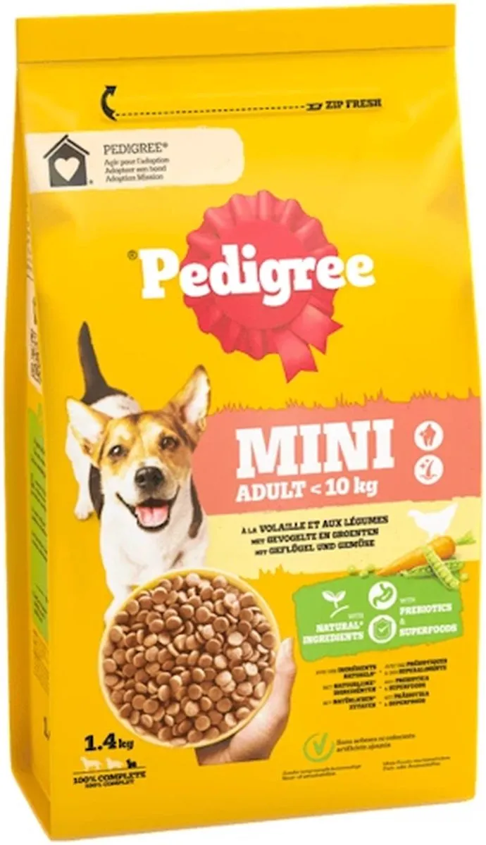 Pedigree Adult Mini Gevogelte Groente Hondenvoer 1.4kg