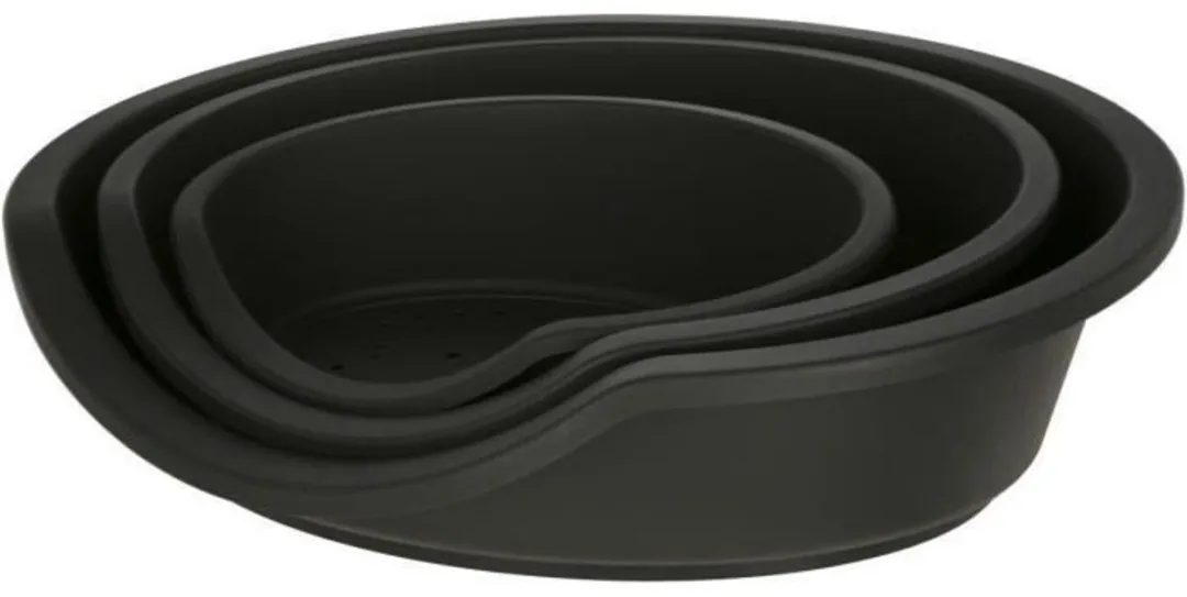 KERBL - DREAMER Mand / Prullenbak - Zwart - Gerecycled plastic - 80x60x25cm