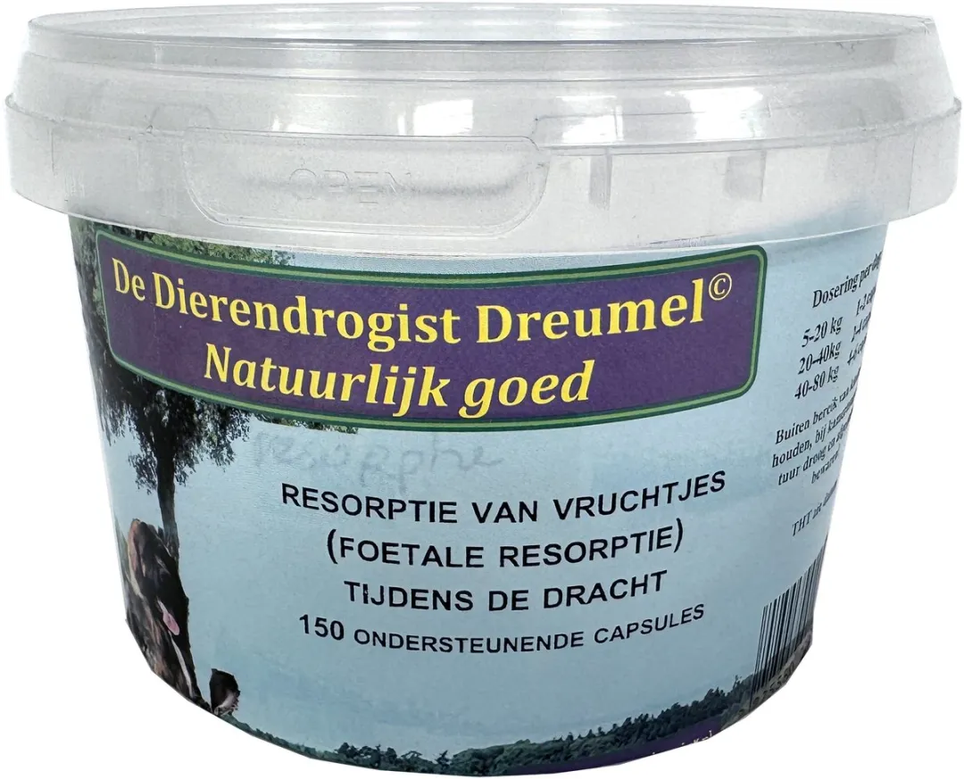 Dierendrogist Resorptie van Vruchtjes 150 Capsules