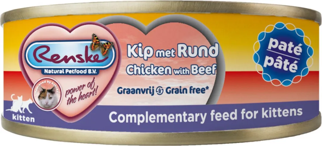 Renske Vers Kitten Paté Kip Met Rund 70g - 24 Stuks