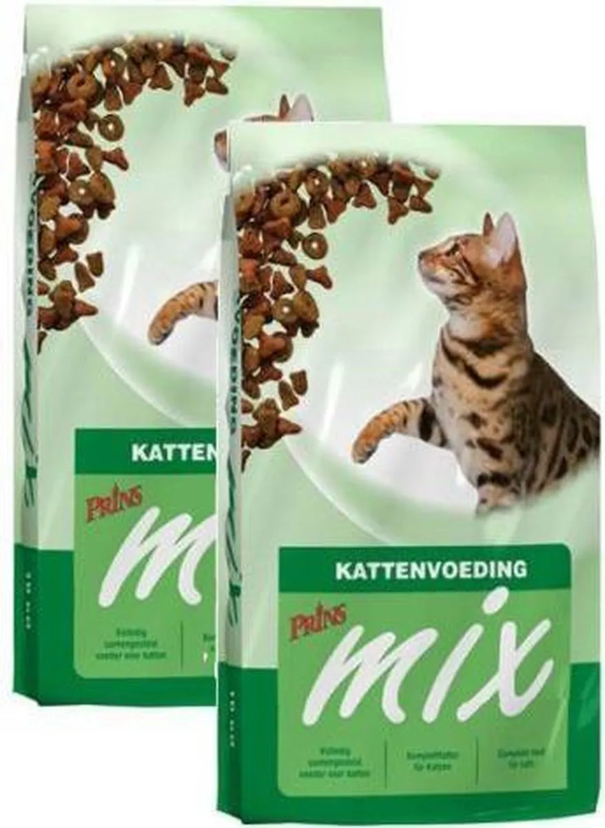 Prins Mix Kat Kattenvoer 20kg - 2 Stuks