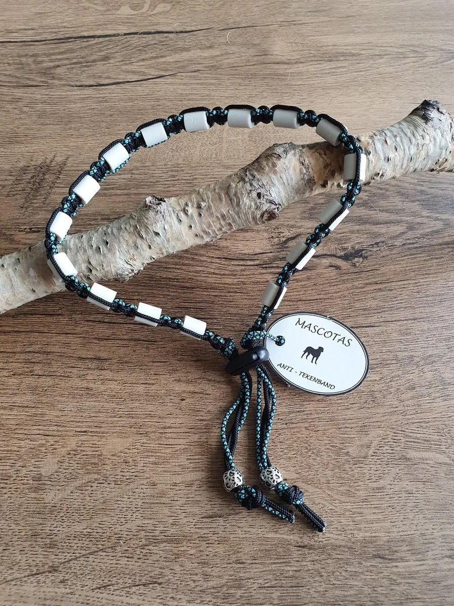 De kleine Dierenwinkel Anti-Tekenband EM-kralen Blauw