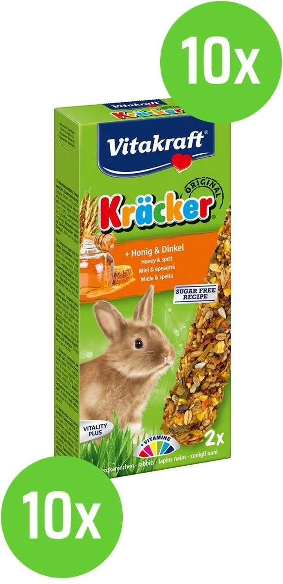 Vitakraft Dwergkonijnkracker Honing/Spelt 2in1