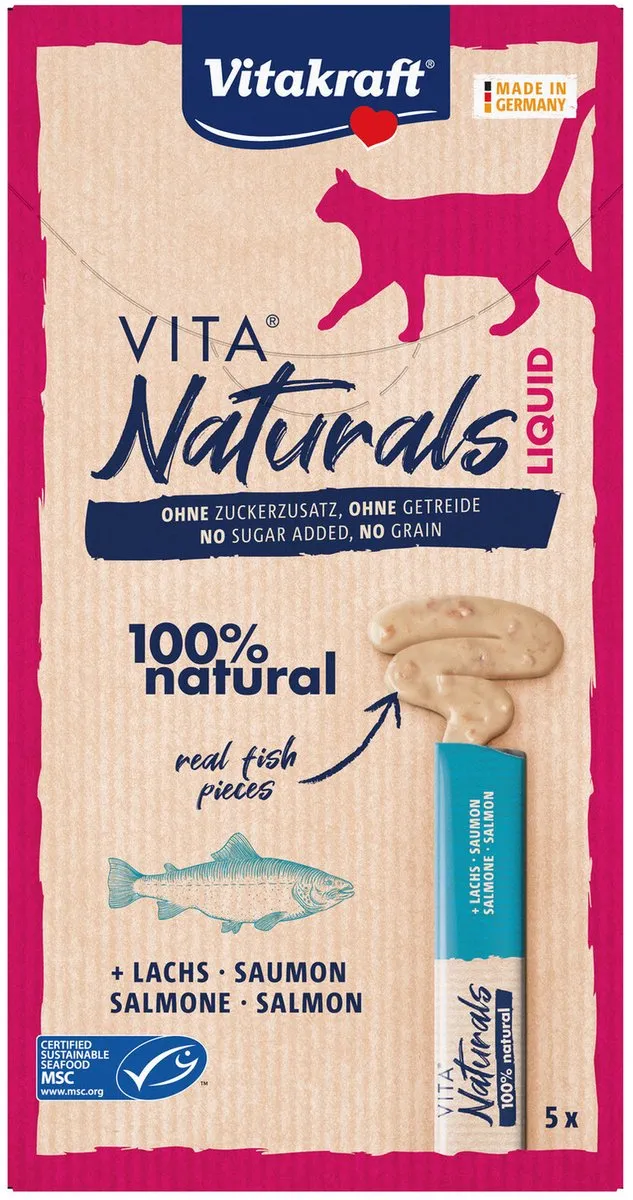 Vitakraft Vita Naturals Liquid Snack Zalm