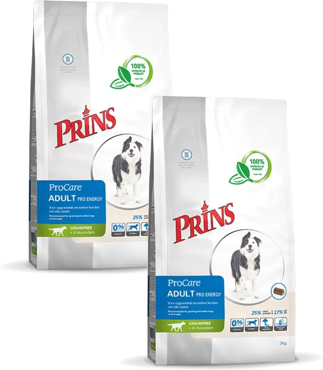 Prins Procare Adult Pro Energy Hondenvoer - 2x12kg Graanvrij