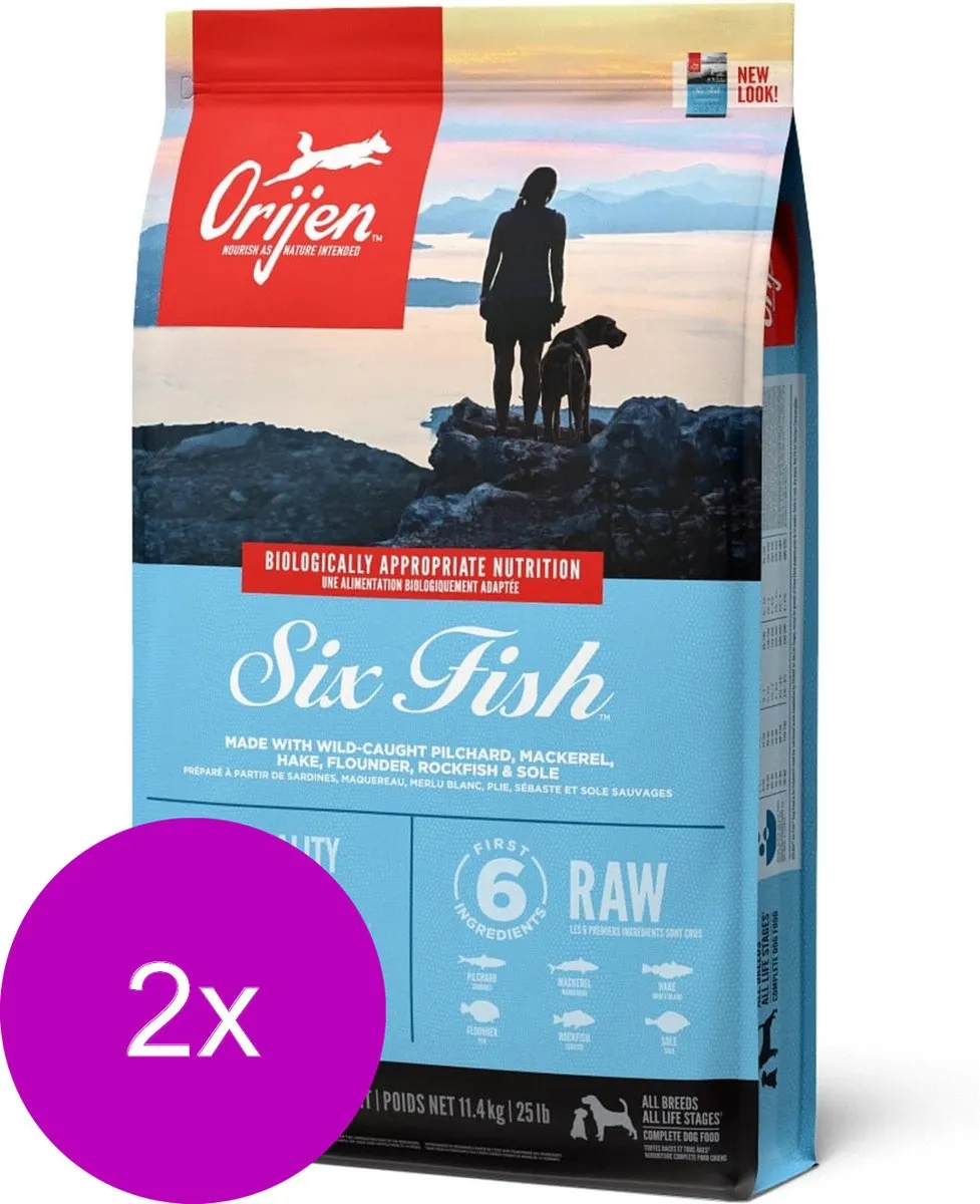 Orijen 6 Fish Hondenvoer - 2x11.4kg