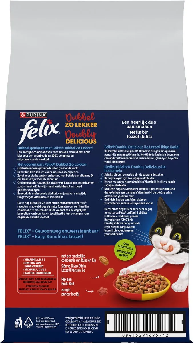 Felix Dubbel Zo Lekker Rund & Kip 7.5kg