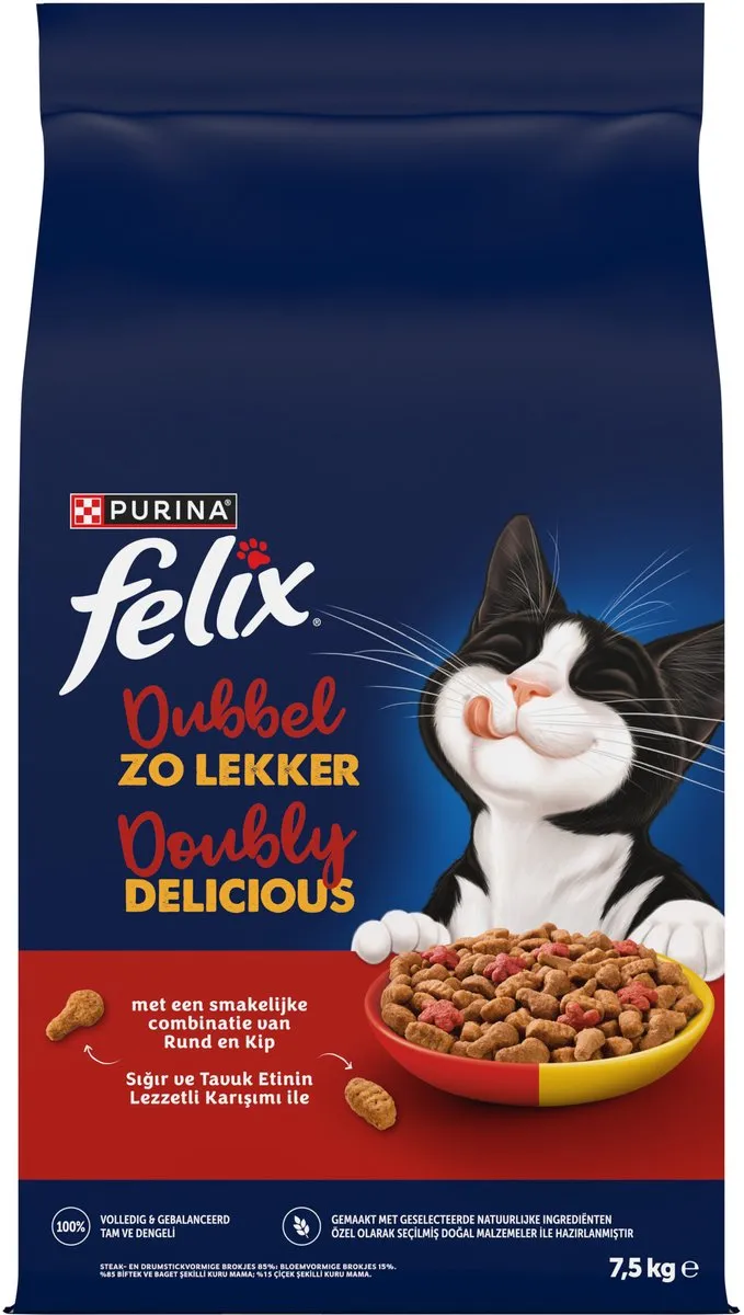Felix Dubbel Zo Lekker Rund & Kip 7.5kg