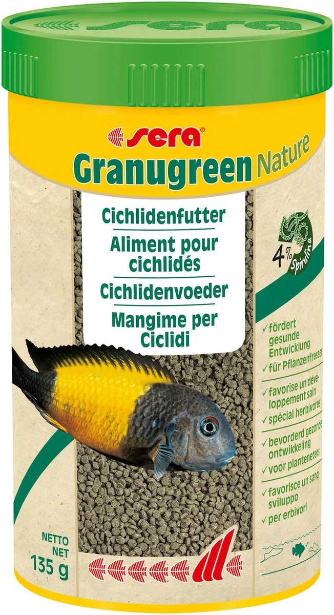 Granugreen Nature 250 ml - Sera Cichliden Voer