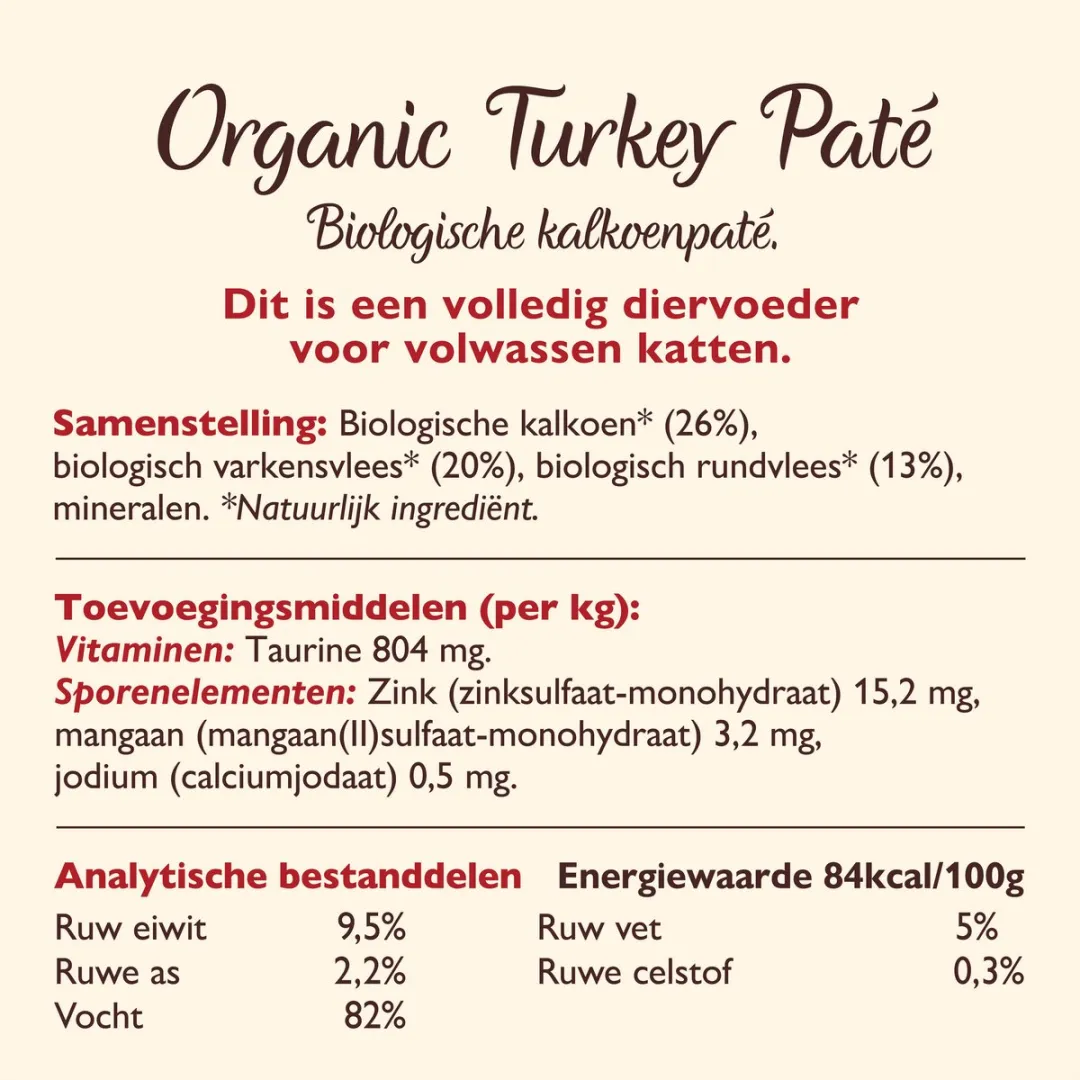 Lily's Kitchen Biologische Kalkoenpaté Kattenvoer - 19x85g - afbeelding 6 van 6