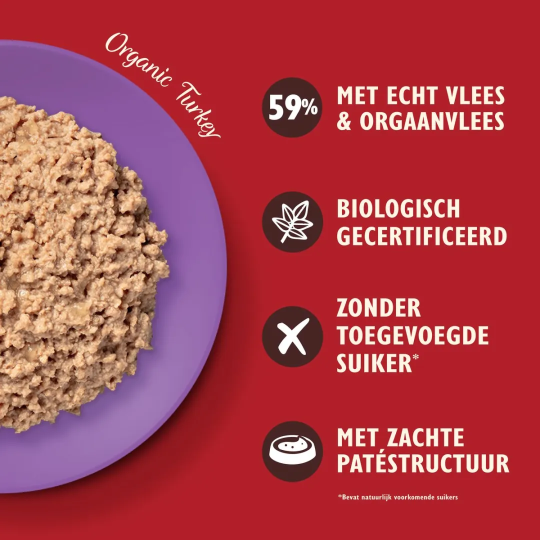 Lily's Kitchen Biologische Kalkoenpaté Kattenvoer - 19x85g