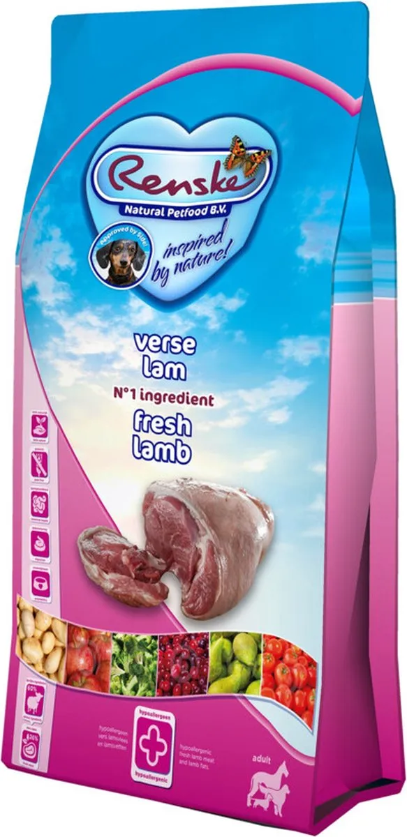 Renske Super Premium Hondenvoer Adult Graanvrij Lam 600g