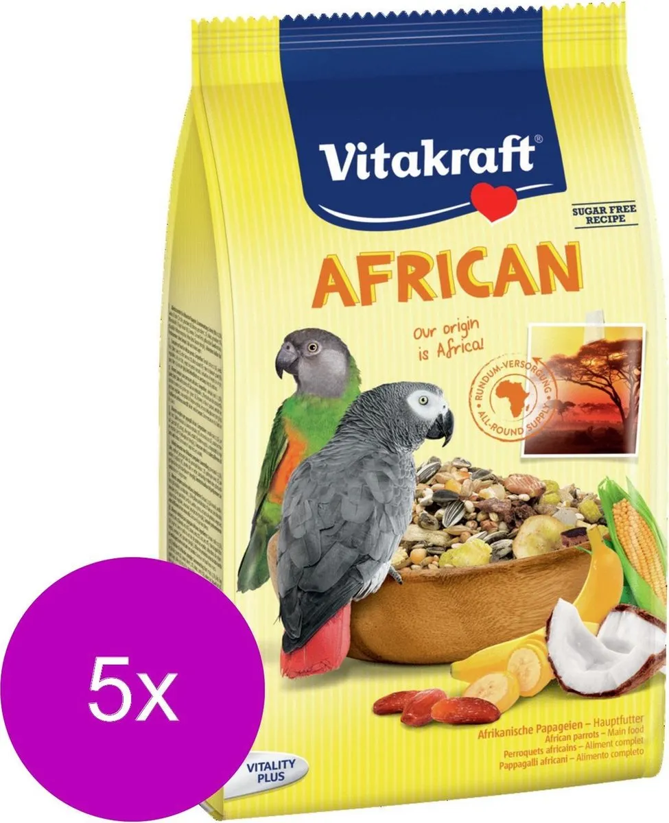 Vitakraft African Papegaaienvoer 3,75kg - 5x750g