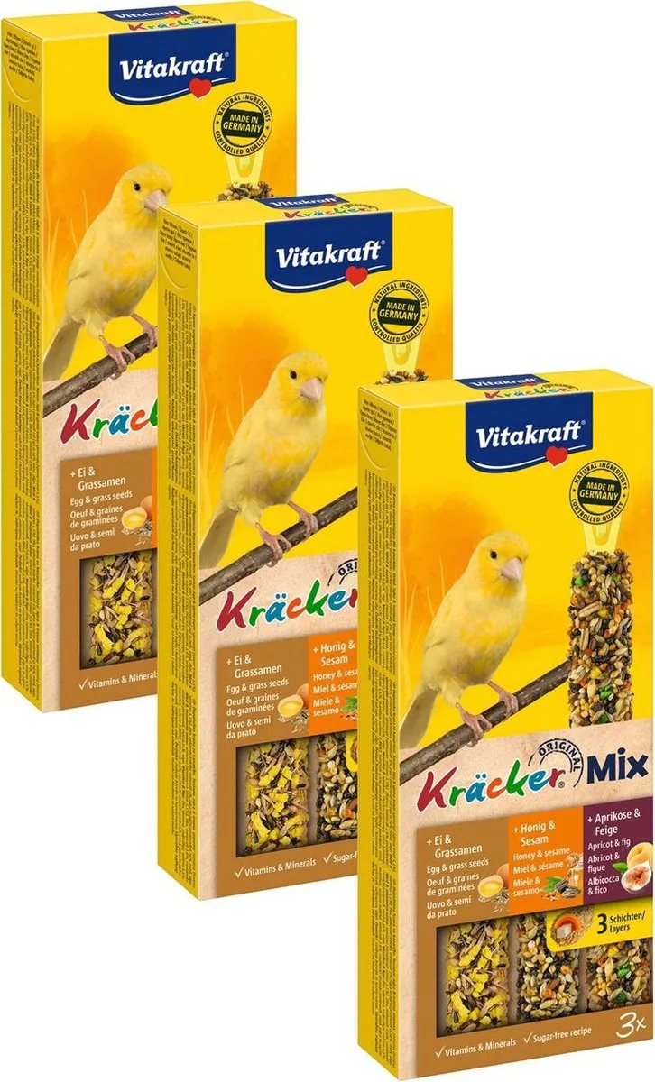 Vitakraft Kanarie Kracker Honing&Ei&Fruit