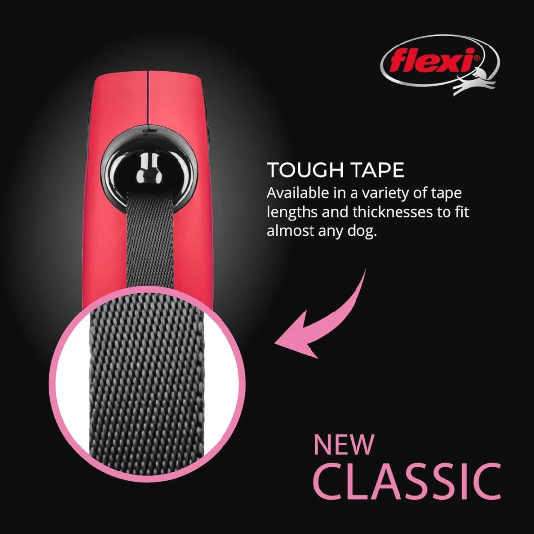 Flexi Klassieke Intrekbare Hondenriem 16ft - Rood