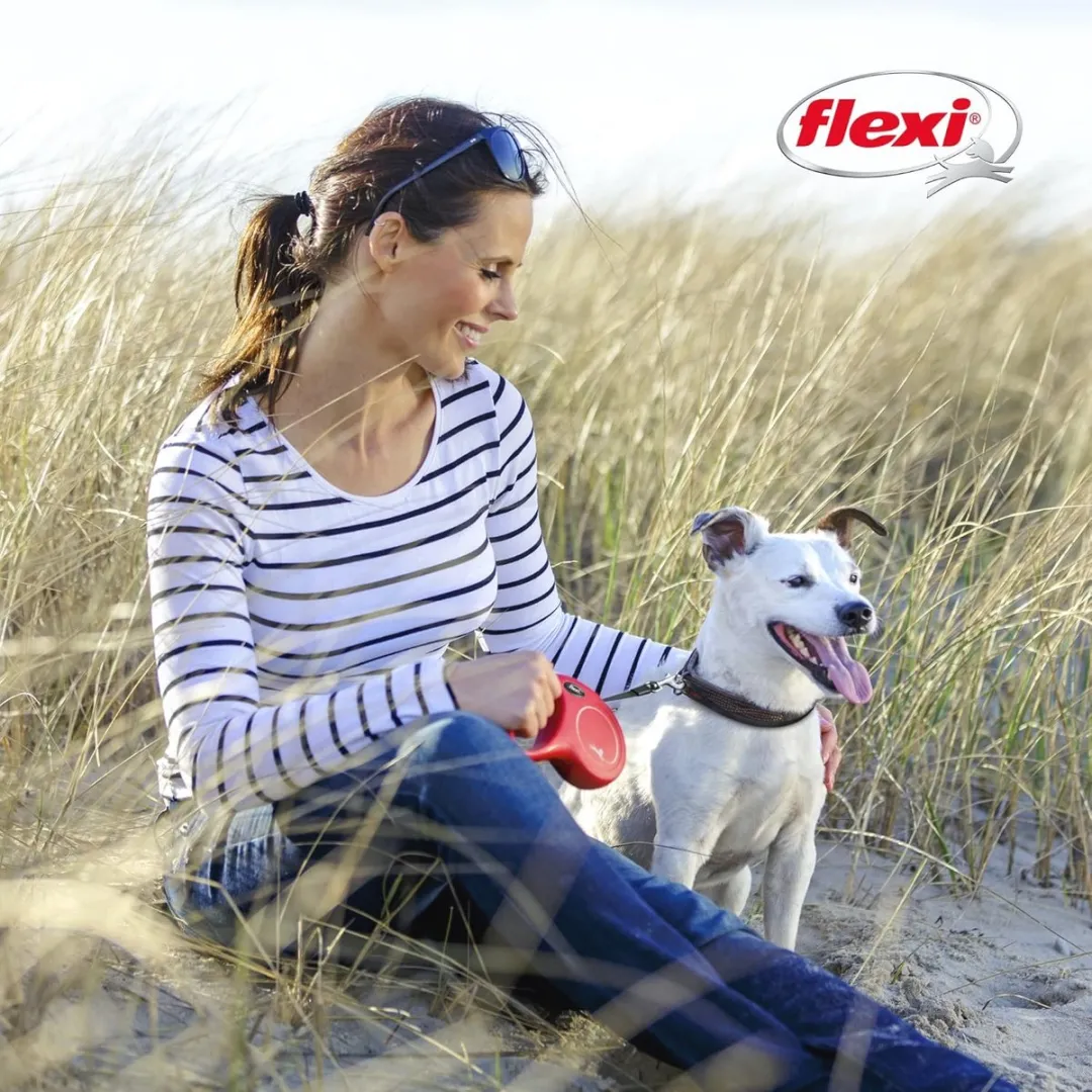 Flexi Klassieke Intrekbare Hondenriem 16ft - Rood